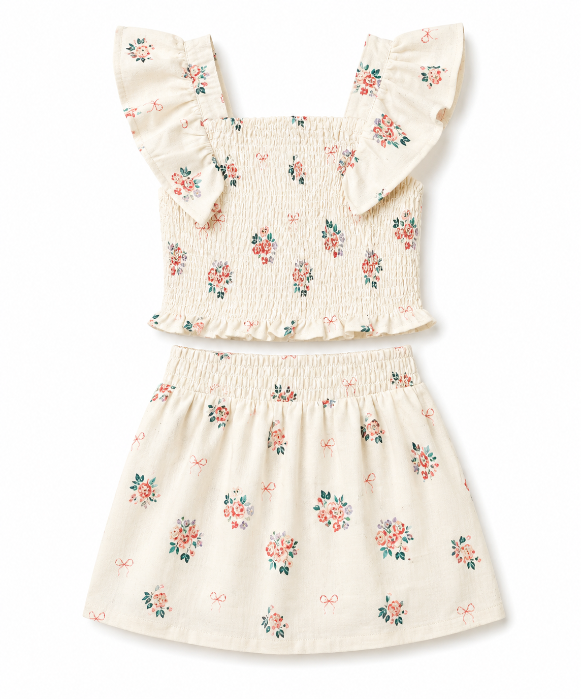 Miles The Label - Woven Floral Bow Set