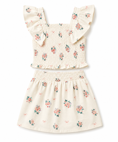 Miles The Label - Woven Floral Bow Set