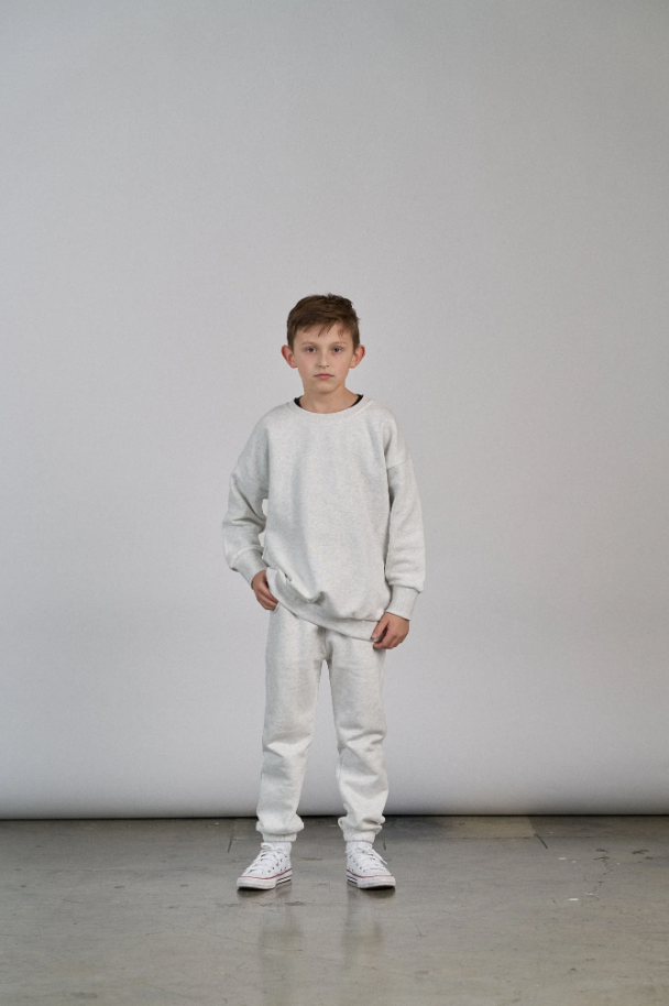 Little Bipsy Elevated Crewneck - Light Heather Grey|116142