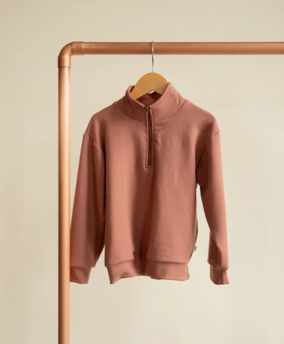 Jax & Lennon - Terry 1/4 Zip - Lunar Blush|110566