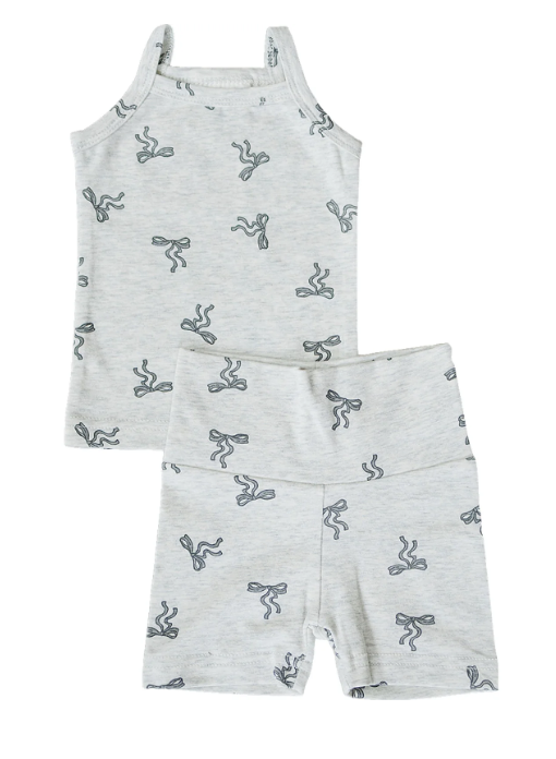 Mebie Baby - Bow Tank + Biker Short Set|185373