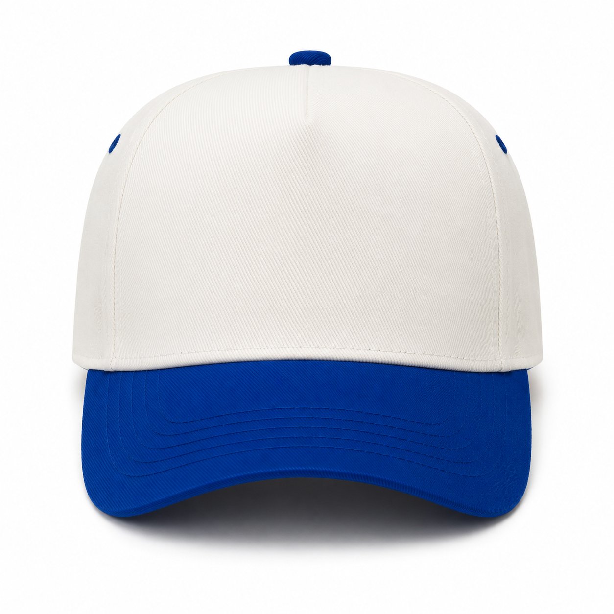 Two Tone Cap - Royal Blue/Beige