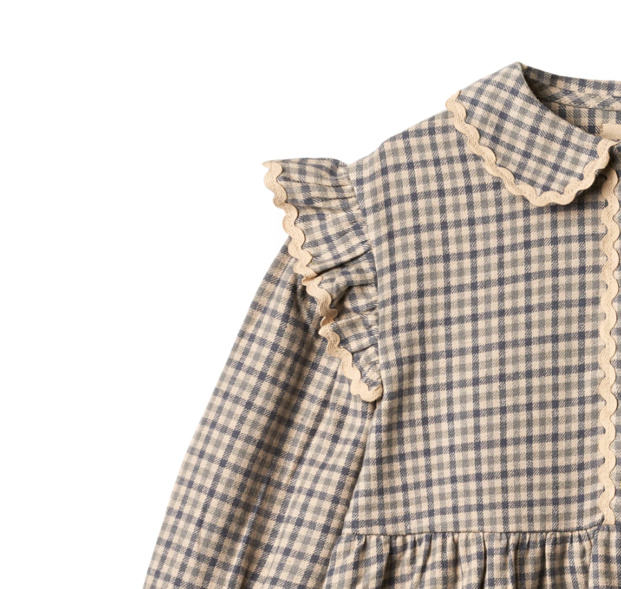 Wheat - Dress Alissa blue check|164452