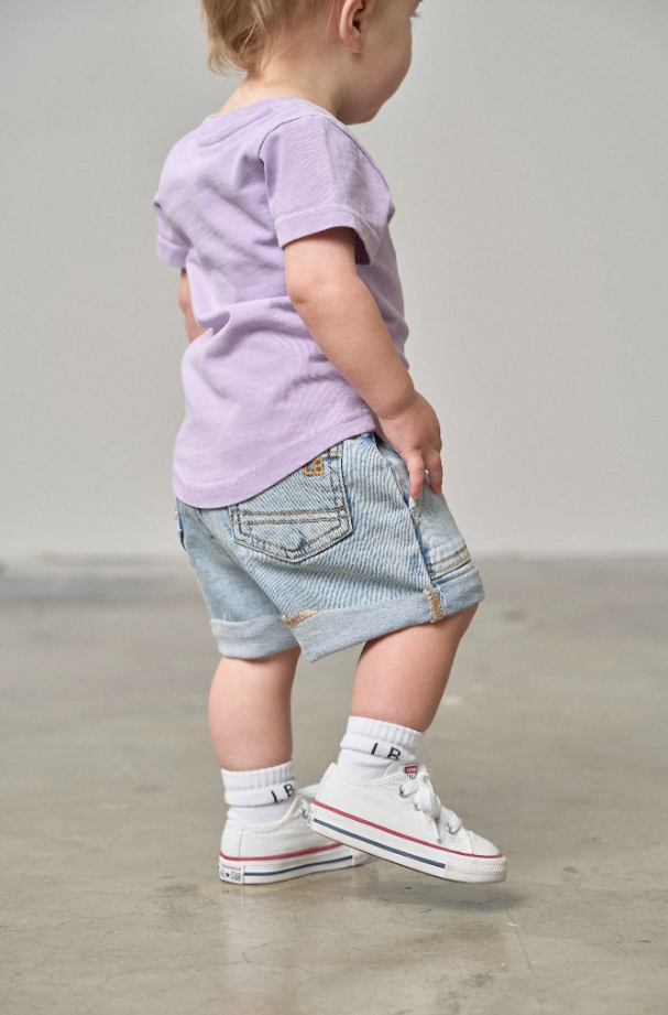 Little Bipsy - Acid Wash Pocket Tee - Purple|139466