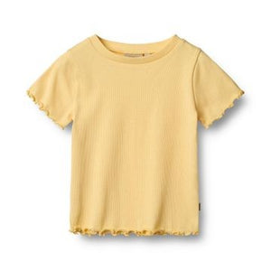 Wheat -  Rib T-Shirt S/S Alicia Golden Yellow|125803