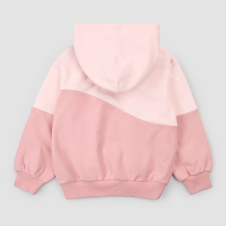 Miles The Label - Pink Two Toned Hooded Sweatshirt|182456