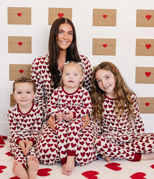 Mebie Baby - Adult Hearts Pajama Set|185363