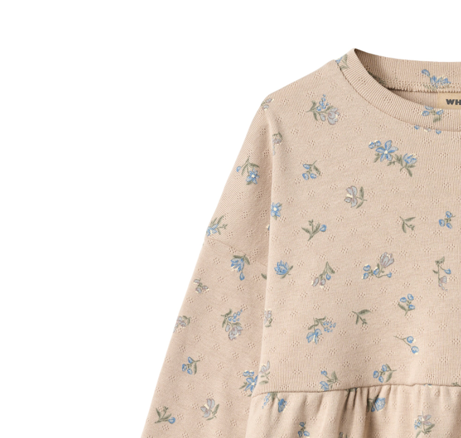 Wheat - Jersey Dress Emmy Warm Sand Flowers|164334