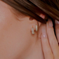 Liya Rectangle Stones Huggies- 18K PVD Gold Plating|186956