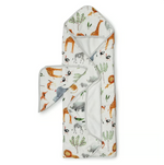 Loulou Lollipop - Muslin Hooded Towel Set - Safari Jungle|136275