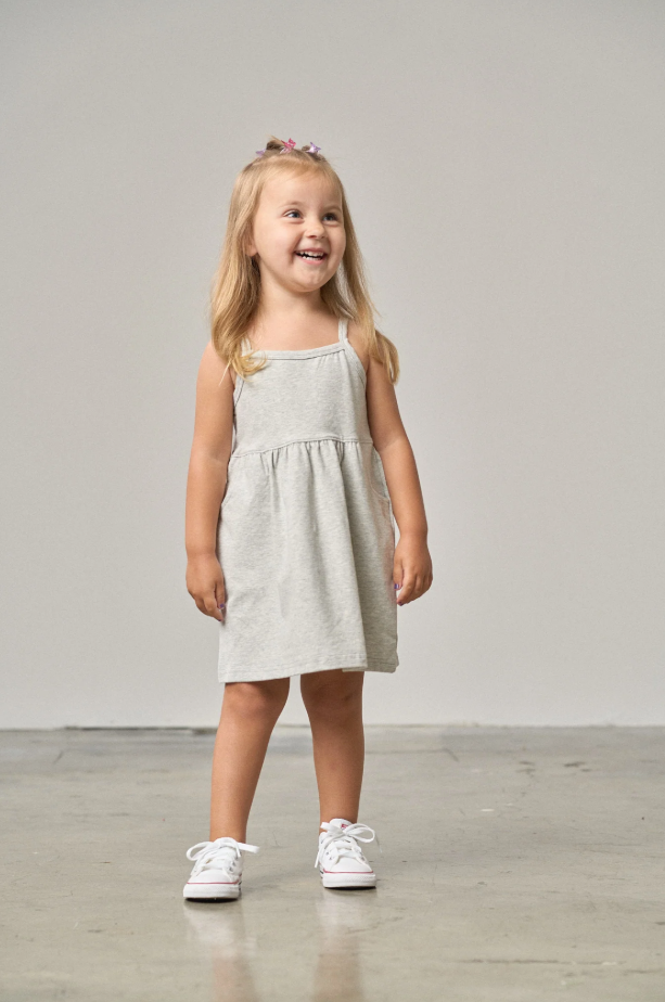 Little Bipsy - Jersey Tank Dress - Light Heather Grey|142523