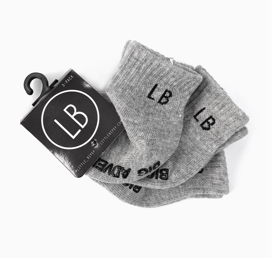 Little Bipsy - Grey Sock 3-Pack|102196