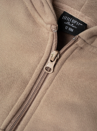 Little Bipsy - Classic Zip Hoodie - Taupe|102792