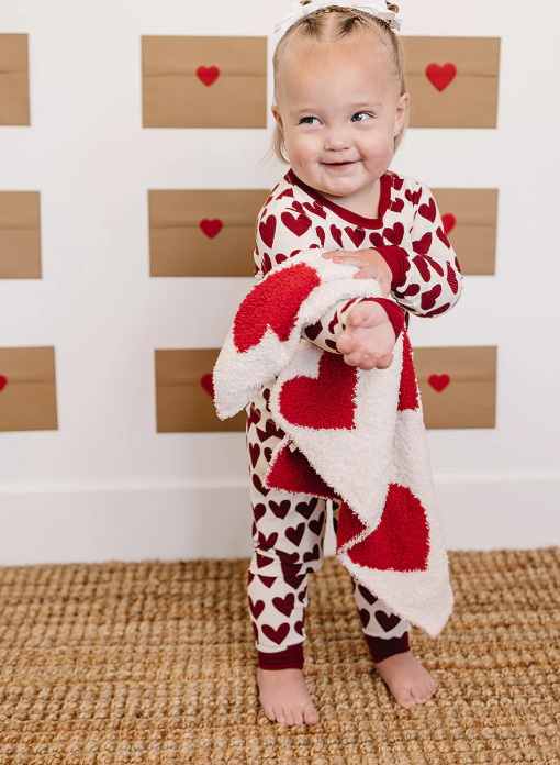 Mebie Baby - Hearts Ribbed Bamboo Cozy Set|185370