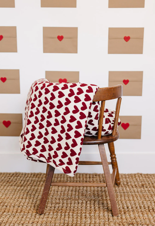 Mebie Baby - Hearts Bamboo Fleece Quilt|185285