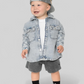 Little Bipsy - Checkered Shacket - Light Wash|145235