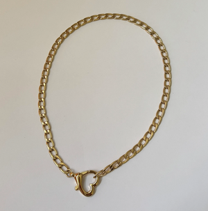 Saiba Heart Clasp Necklace - 18K PVD Gold Plating|176903