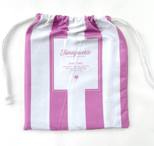 Honeysuckle - Beach Towel - Pink Stripe|203270