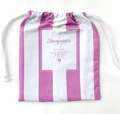Honeysuckle - Beach Towel - Pink Stripe|203270