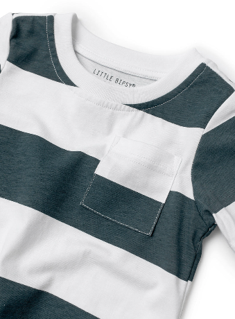 Little Bipsy - Striped Tee - Navy|102803