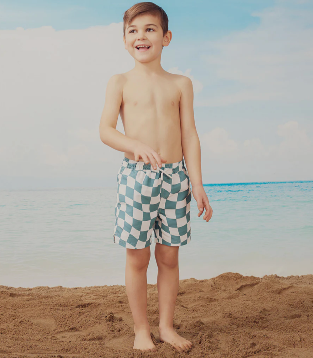 Miles The Label - Swim Trunk Wavy Check|192897