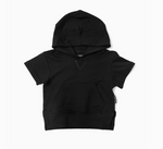 Little Bipsy - Short Sleeve Hoodie - Black|97757