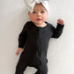 Little Bipsy - Black 2-Way Zip Romper|108912