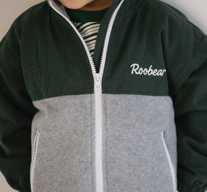 Roobear - Colourblock Fleece-lined Jacket Pink, Green, Brown|174796