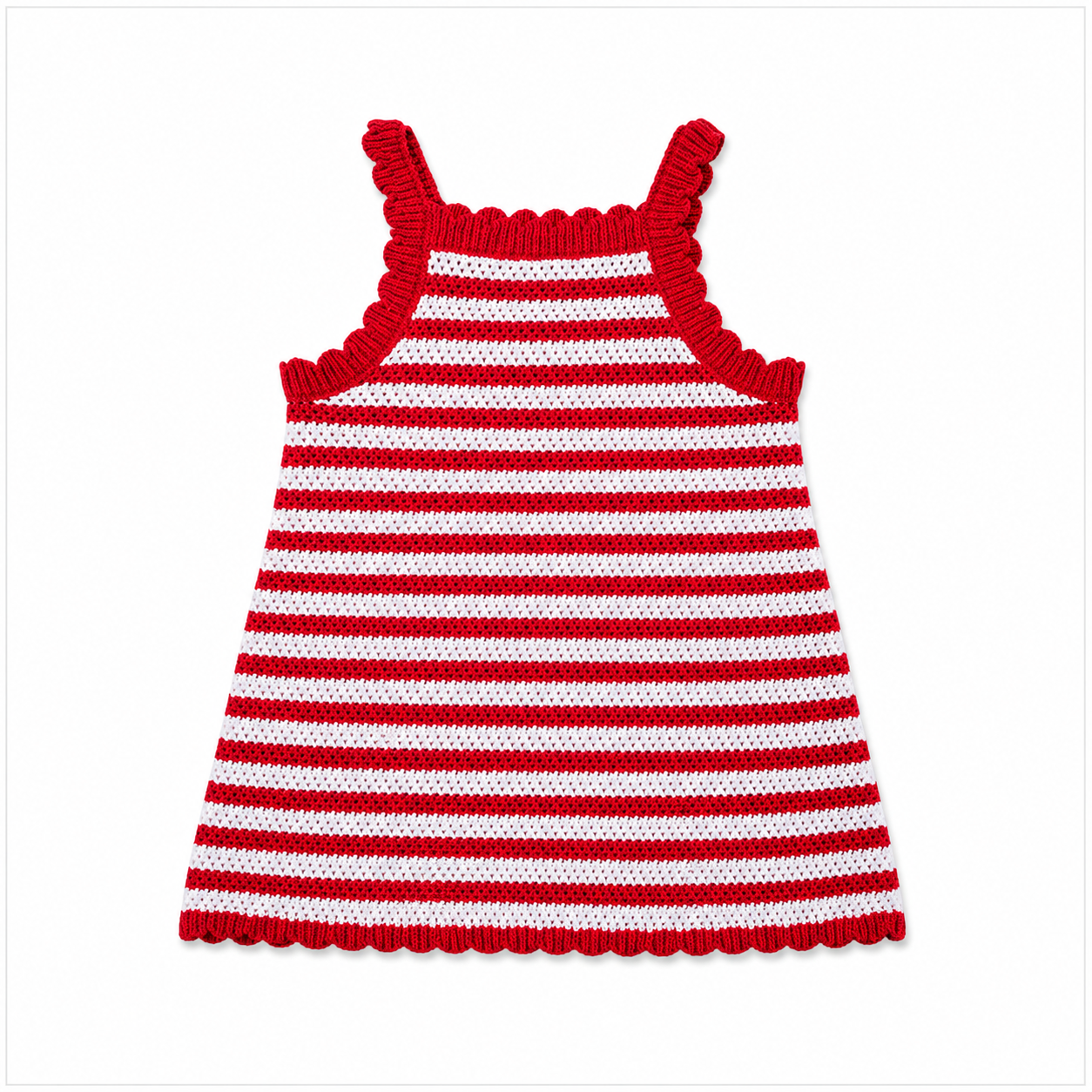 Mebie Baby - Red Stripe Knit Cover-Up Dress