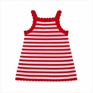 Mebie Baby - Red Stripe Knit Cover-Up Dress