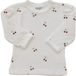 Mebie Baby - Cherry Pointelle Long Sleeve Tee|185346