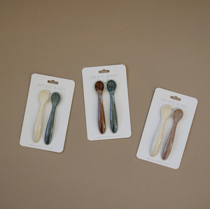 Mebie Baby - Silicone Spoon Set Rust & Charcoal|205214
