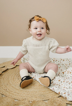 Mebie Baby - Oatmeal Knit Shirt Romper|91275