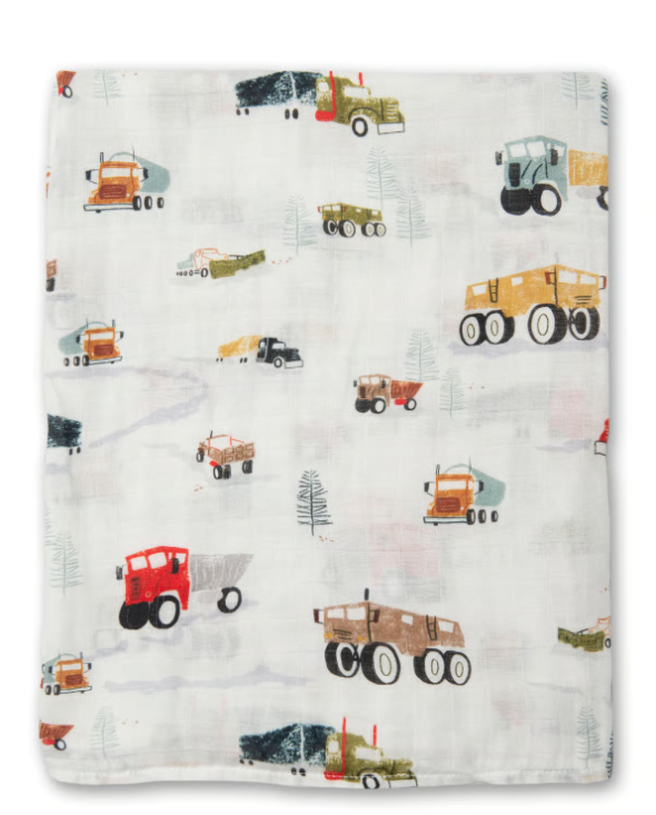 Loulou Lollipop - Muslin Swaddle - Happy Trucks|136259