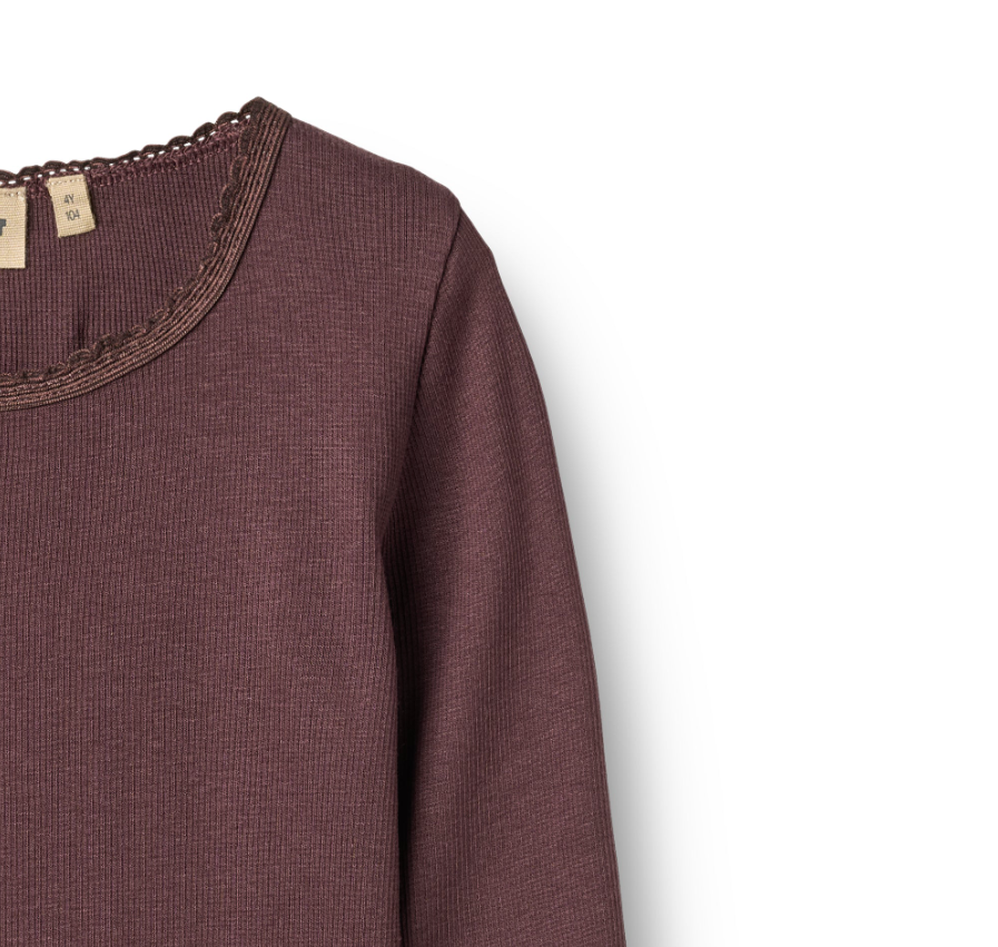 Wheat - Rib T-shirt Reese fudge|164311