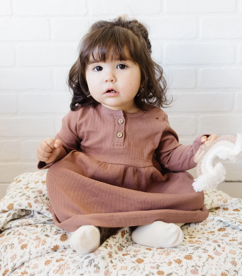 Mebie Baby - Dusty Rose Organic Dress|91175