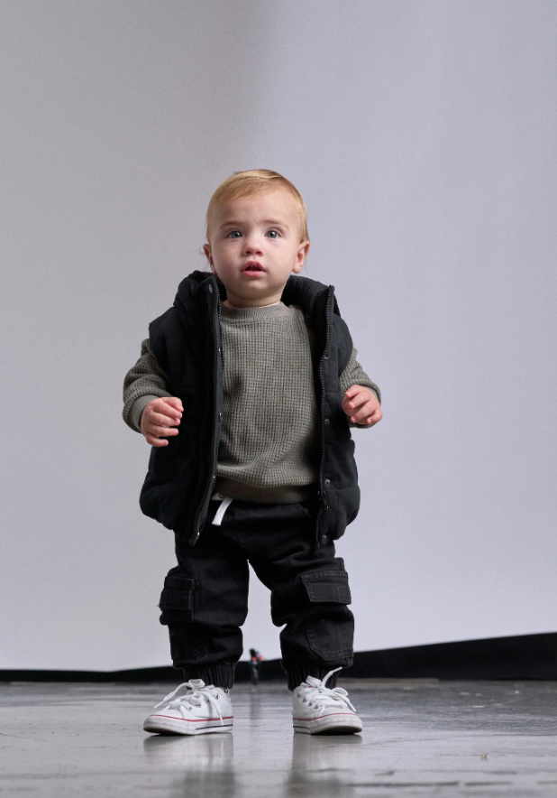 Little Bipsy - Hooded Puffer Vest - Black|108344