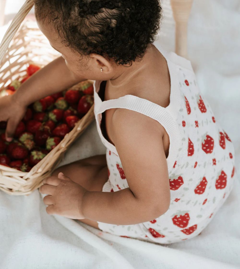 Petit Lem - 2 Piece Knit Set - Strawberry Picnic|187167
