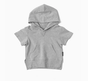 Little Bipsy - Short Sleeve Hoodie - Grey|97770