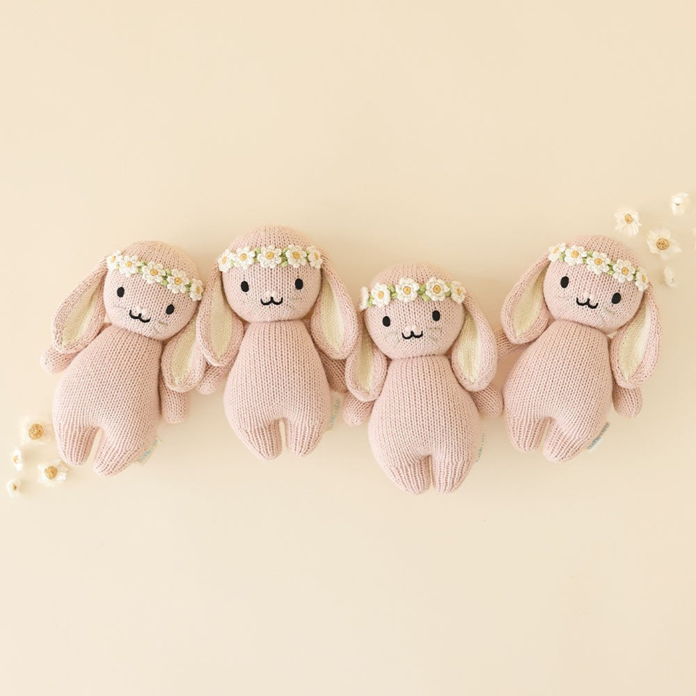 Cuddle & Kind - Baby Bunny (rose with ivory Floral), Give 5 Meals|155790
