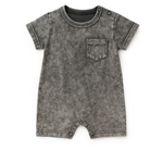 Little Bipsy - Acid Wash Shortie Romper|142085