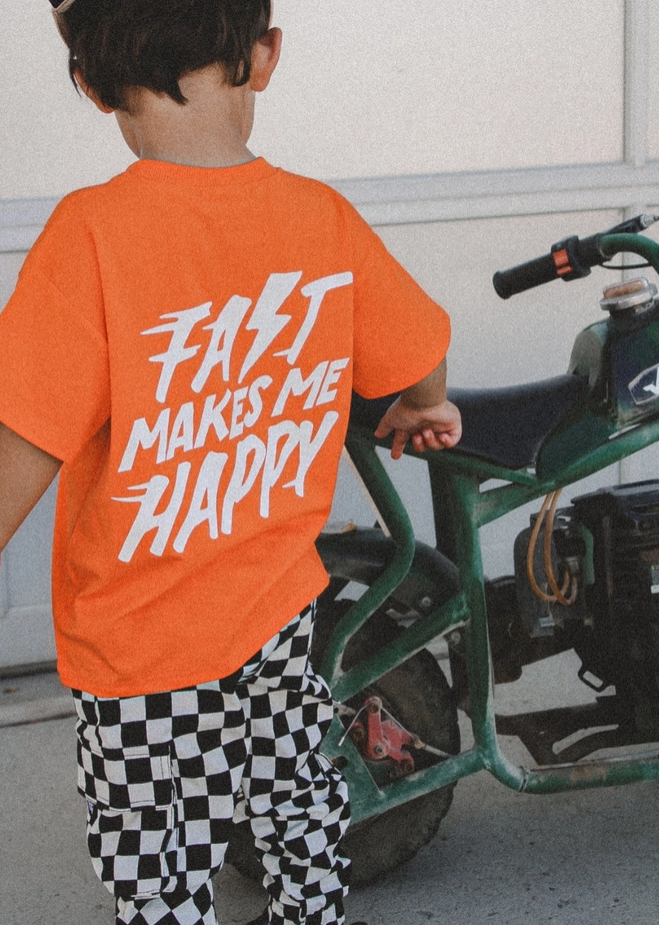 Little Trouble - Fast Makes Me Happy T-Shirt Orange|178690
