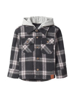 Little Bipsy - Hooded Flannel - Black|109212