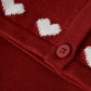 Name It - White Hearts Button Up Cardigan 2587|230096