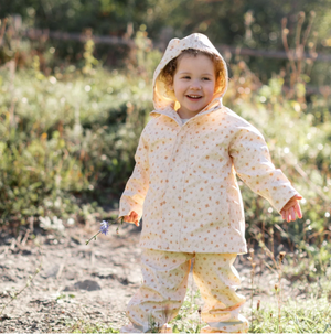 Roobear - Fleece-Lined Rain Jacket Floral|173356