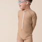 Roco Swim - Zip Up Rashguard Brown|91712