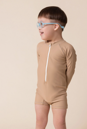 Roco Swim - Zip Up Rashguard Brown|91712