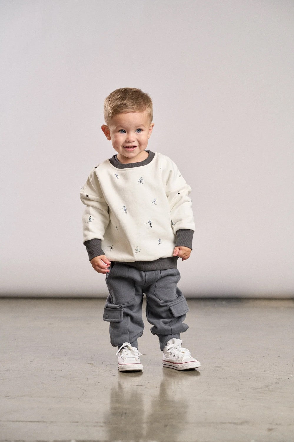 Little Bipsy - Stitch Pocket Cargo Jogger - Smoke|113646