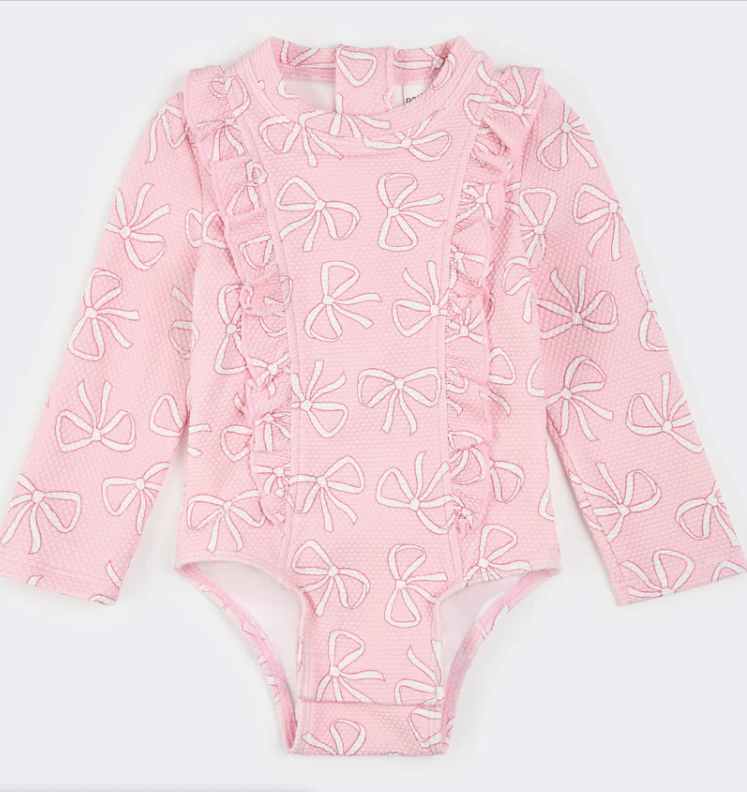 Petit Lem - Swim Pink Ruffle Bow|194055