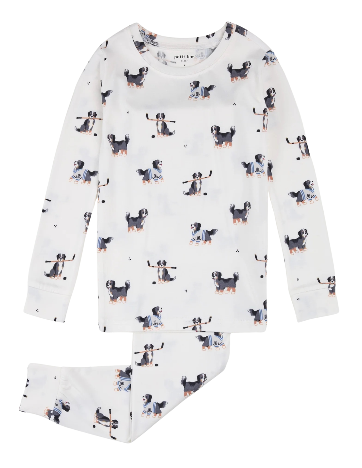 Petit Lem - 2 Piece PJ - Hockey Pups